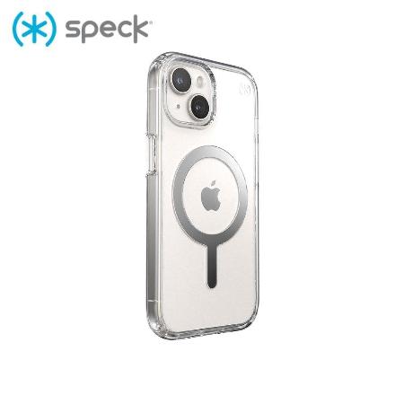 Speck Perfect Clear MagSafe iPhone 15 Plus 6.7吋 磁吸透明防摔殼-銀色✿80D024
